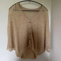 ベージュ　メッシュカーデ
