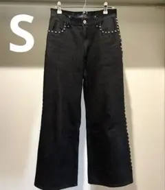 【極美品】シキタリSHIKITARI STUDDED DENIM PANTS