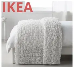 IKEA イケア ベッドカバー ひざ掛け ブランケット　ホワイト　人気