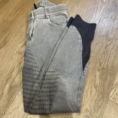 乗馬　デニムキュロット　フルグリップ　S M 36