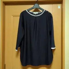 hareiro ネイビー 五分袖チュニック M　しまむら