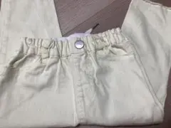 petit main レースアップデニムパンツ　90