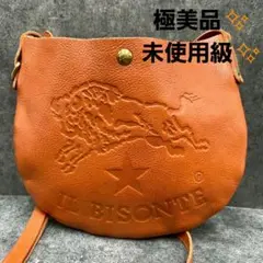 【極美品未使用級】 ILBISONTE デカロゴ ショルダーバッグ レザー　本革