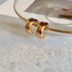ステンレス クロスデザインフープピアス