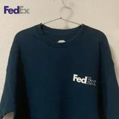 インポート古着　FedEx ロゴ Tシャツ ダークネイビー XL