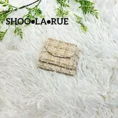 ⭐️新品未使用⭐️財布　三つ折り　コンパクト　ツイード　レディース　ベージュ