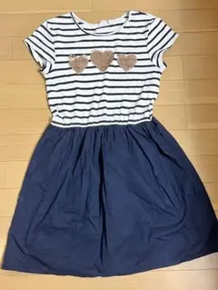 GAP KIDS スパンコール　ボーダーワンピース　140cm