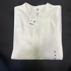 UNIQLO ドライワッフルヘンリーネックTシャツ M