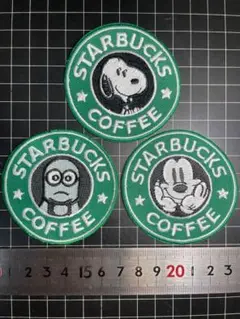 アイロンワッペン①●３枚セット●Starbucks?