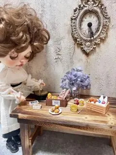 ミニチュア　ミルク　ジャムその他　ドールハウス「何を入れようかなぁ」