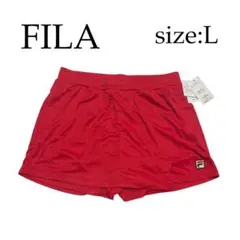 【未使用品】FILA テニスウェア ショートパンツ　Lサイズ 赤