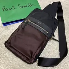 極美品✨ポールスミス ボディバッグ ショルダーバッグ ナイロン バイカラー 黒
