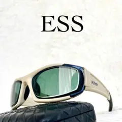 極美品　ESS　CDI　サングラス　グリーンレンズ　ベージュフレーム