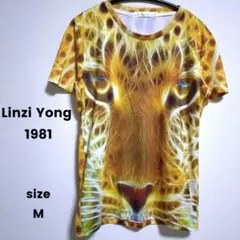 Linzi Yong 1981　豹 獣 総柄 インパクトＴシャツ 派手