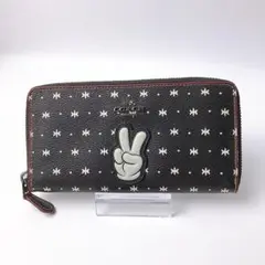 コーチ COACH 財布 長財布 ディズニーラウンドファスナー×コーチ