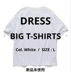 25SS DRESS ドレス BIG T-SHIRTS WHITE Lサイズ