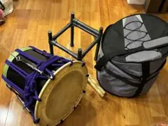 価格30万円程●和太鼓 桶胴太鼓　2尺3寸70cm 牛皮　張り替え用 両面 二枚 価格30万円程○和太鼓 桶胴太鼓 2尺3寸70cm 牛皮 張り替え用