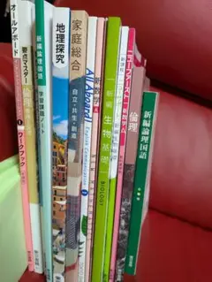新編論理国語・倫理・家庭総合・地理研究・生物基礎セット