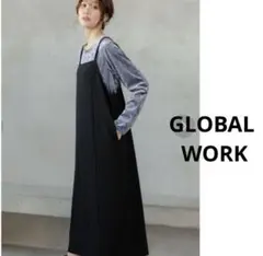 GLOBAL WORK スゴラクストレッチキャミソールワンピース