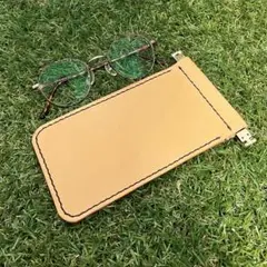 マルチポーチ　本革　小物ケース　ハンドメイド
