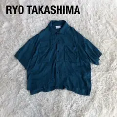RYO TAKASHIMAリョウタカシマキュプラポケットシャツブルーグリーン