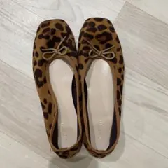 レオパードバレエシューズ、パンプス柔らか素材