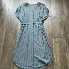 UNITED ARROWS Green label ストライプシャツワンピース