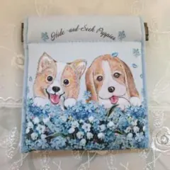 3*carat 犬のイラスト キャンディポーチ