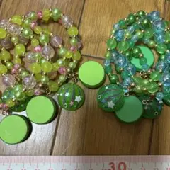 スイカ　モチーフ　ブレスレット　子ども　ビーズ
