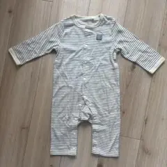 70-80 ストライプ長袖ロンパース