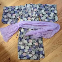 BREEZE 女児浴衣サイズ120 多色円形模様