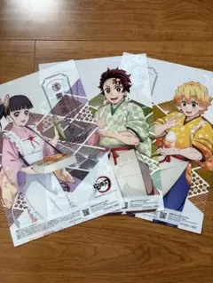鬼滅の刃×セブンA4 クリアポスター　善逸　炭治郎　カナヲ　3枚組