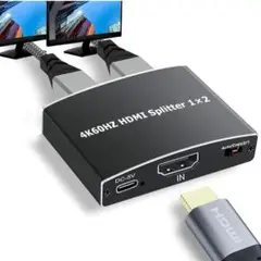 2025新型 HDMI 2.0b 分配器】 HDMIスプリッター 1入力 2出力