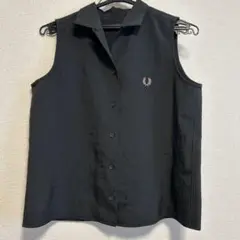 FRED PERRY フレッドペリー　ノースリーブシャツ　レディース　ブラック