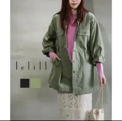現行完売品✨lelill レリル リップストップミリタリーシャツ カーキ　M