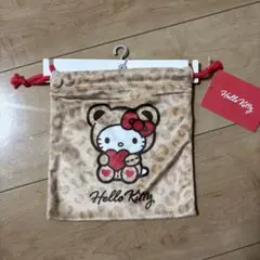 即完売!!ハローキティ レオパード柄 巾着袋 しまむら
