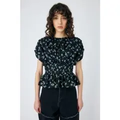 新品タグ付 moussy OPEN BACK FLORAL ブラウス