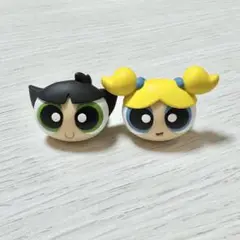 パワーパフガールズ　キャラリング　バターカップ　バブルス　ガチャ