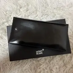 モンブラン ホワイトスター 折り財布 長財布 レザー ブラック メンズ