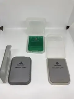 【PS1】メモリーカード　純正　セット　3 15ブロック　SONY ケース付き