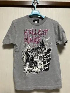 HEL CAT PUNKS杢グレー半袖TシャツプリントスカルベートーベンLサイズ