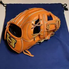 【匿名配送】即使用可能!ハイゴールド 己極 軟式 内野手グローブ グラブ袋付き