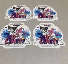 usjクロミ＆マイメロディーシール4枚　USJユニバーサル限定品