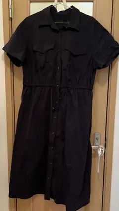 【最短翌日発送】GU シャツワンピース 黒