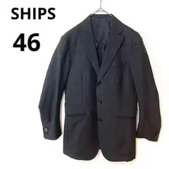 SHIPS シップス 46 チェック柄 テーラードジャケット スーツ ビジネス