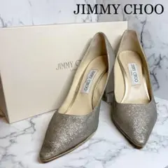 【最高級✨】美品♡ ジミーチュウ 38 パンプス グリッター シャンパンゴールド