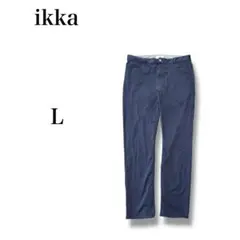 『イッカ』 カジュアルパンツ 【L】 シンプル ストレッチ