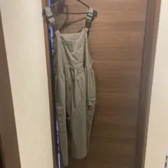 カーキ サロペット 2ポケット