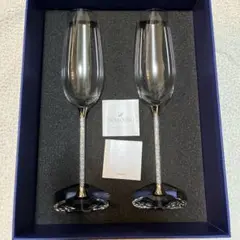 SWAROVSKI スワロフスキー シャンパン ワイングラス (2個セット)