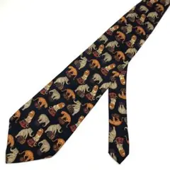 米国製 ネクタイ VAN HEUSEN サーカス アニマル柄 ビンテージ 古着